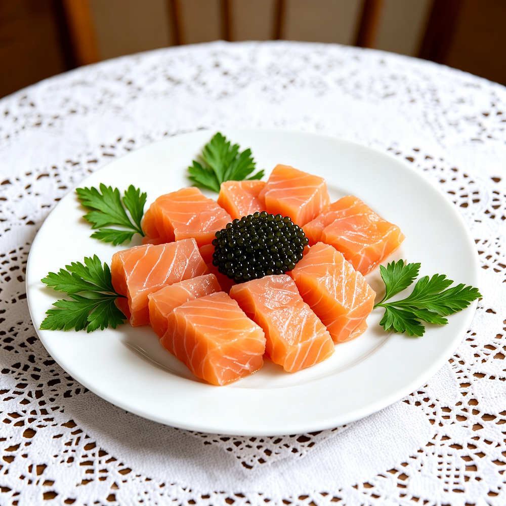 Sashimi-Grade Salmon Cubes